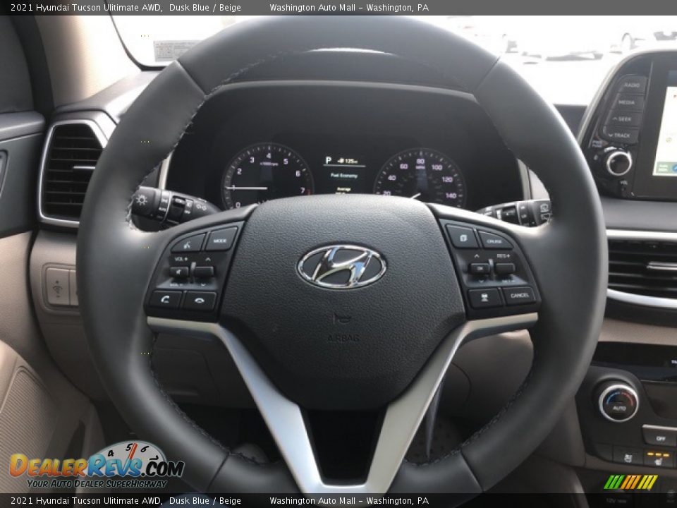 2021 Hyundai Tucson Ulitimate AWD Dusk Blue / Beige Photo #10