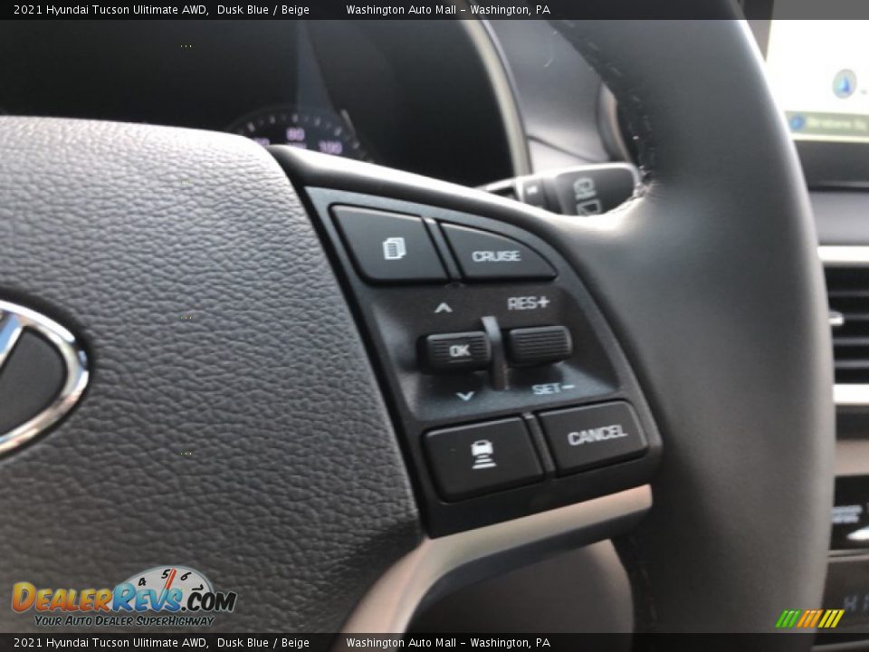 2021 Hyundai Tucson Ulitimate AWD Dusk Blue / Beige Photo #12