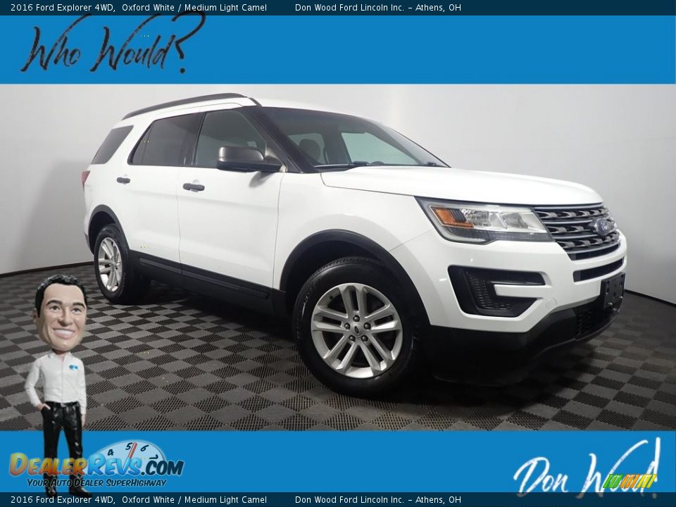 2016 Ford Explorer 4WD Oxford White / Medium Light Camel Photo #1