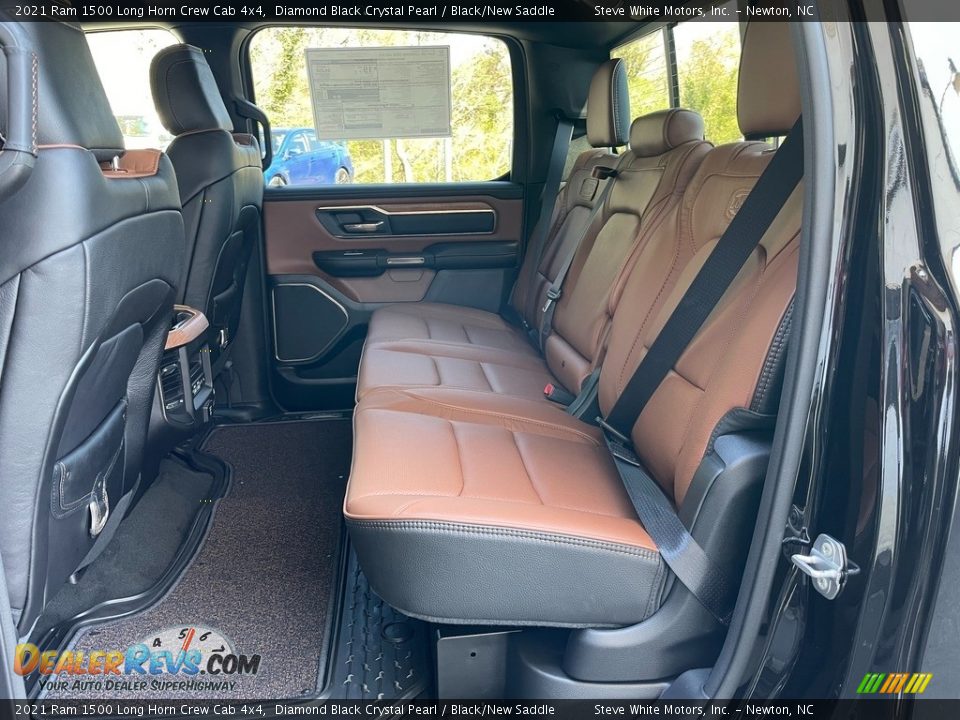 Rear Seat of 2021 Ram 1500 Long Horn Crew Cab 4x4 Photo #15