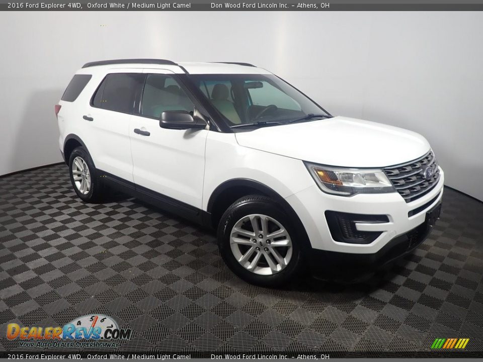 2016 Ford Explorer 4WD Oxford White / Medium Light Camel Photo #3