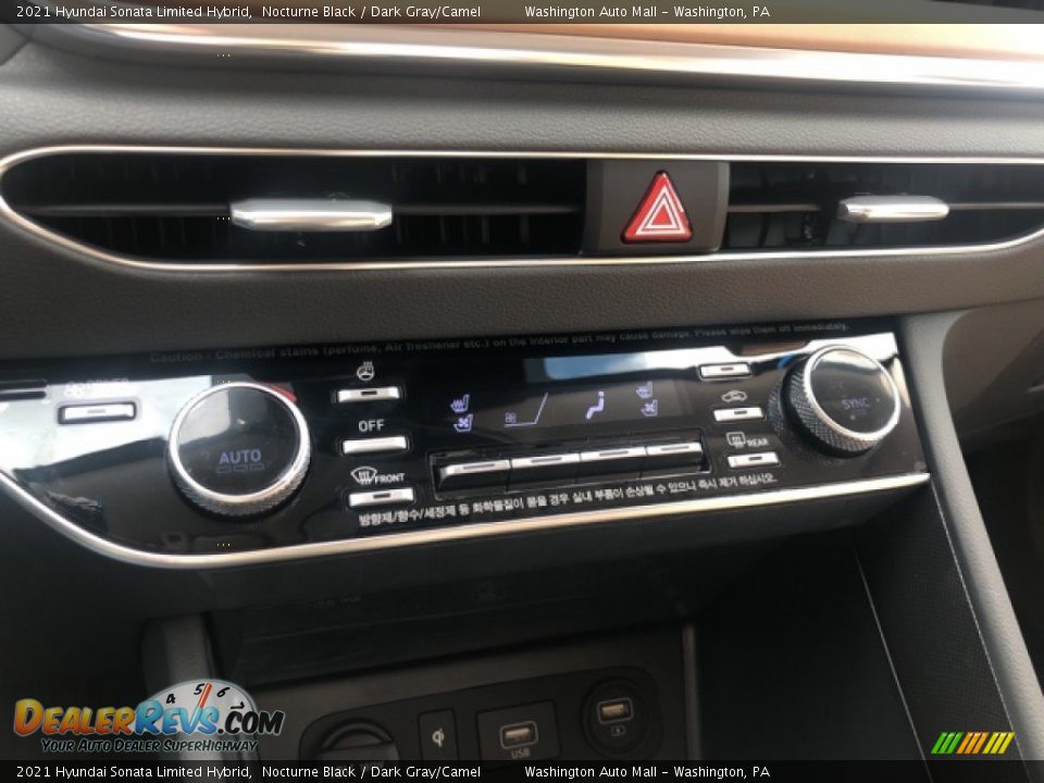 2021 Hyundai Sonata Limited Hybrid Nocturne Black / Dark Gray/Camel Photo #11