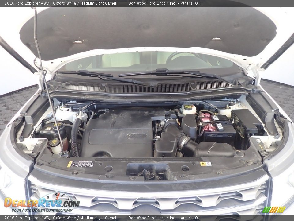 2016 Ford Explorer 4WD Oxford White / Medium Light Camel Photo #7
