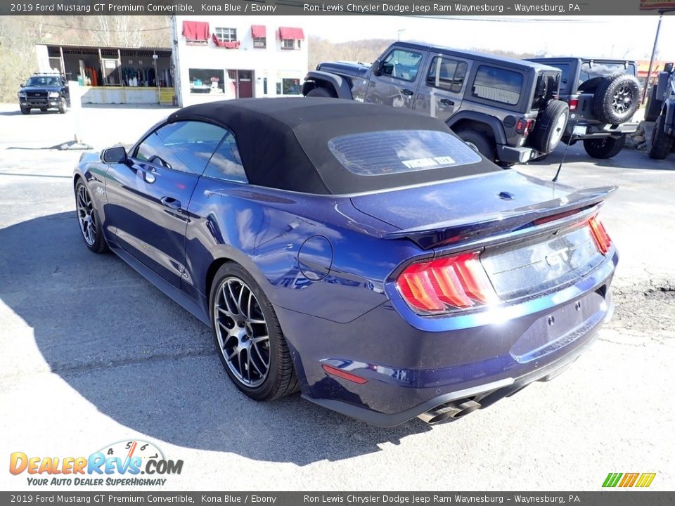 2019 Ford Mustang GT Premium Convertible Kona Blue / Ebony Photo #3