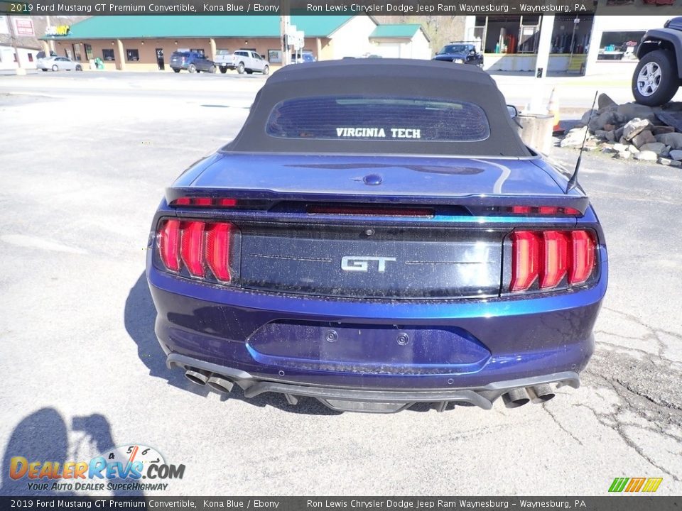 2019 Ford Mustang GT Premium Convertible Kona Blue / Ebony Photo #4