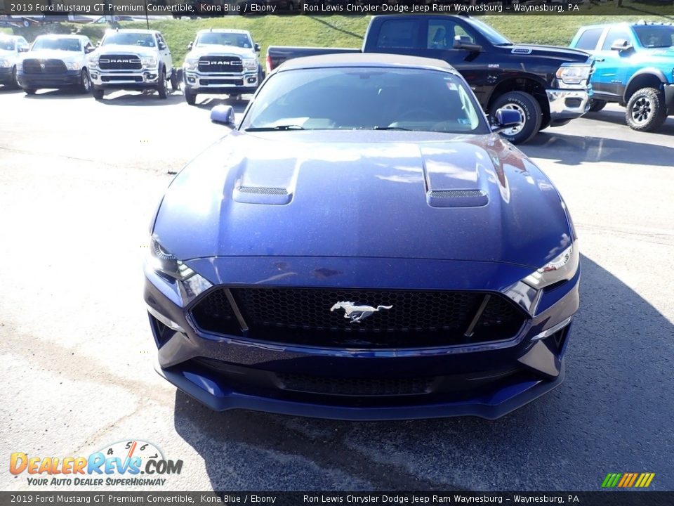 2019 Ford Mustang GT Premium Convertible Kona Blue / Ebony Photo #8