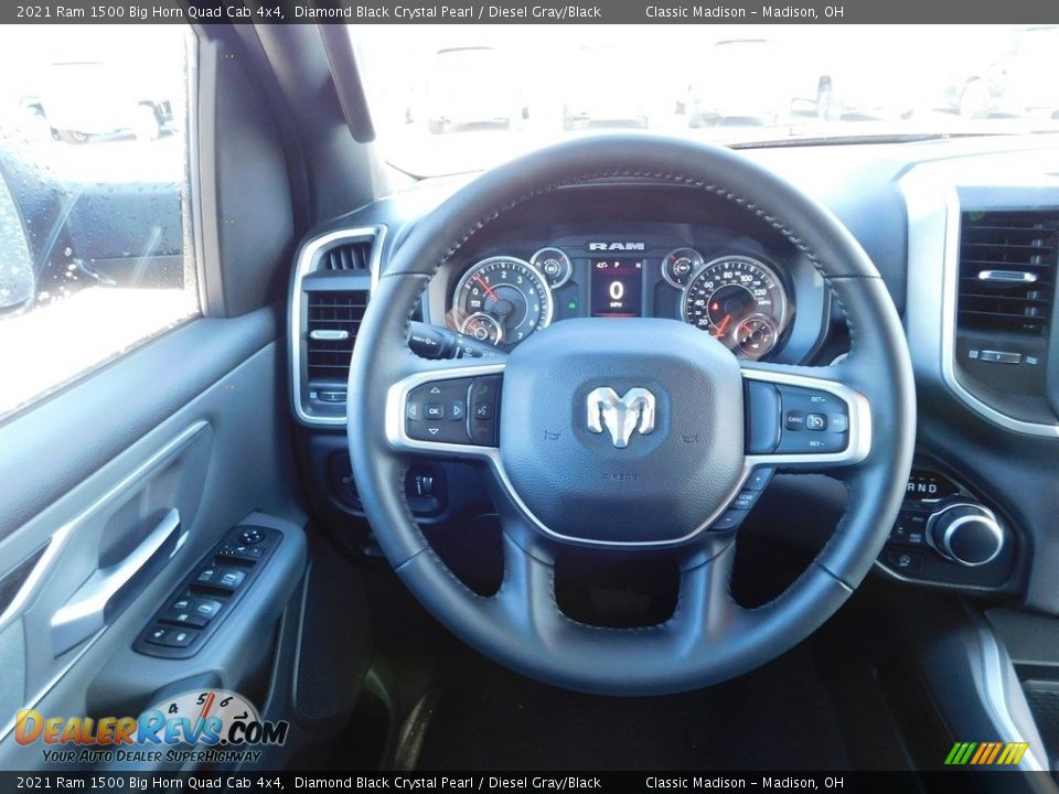 2021 Ram 1500 Big Horn Quad Cab 4x4 Diamond Black Crystal Pearl / Diesel Gray/Black Photo #11