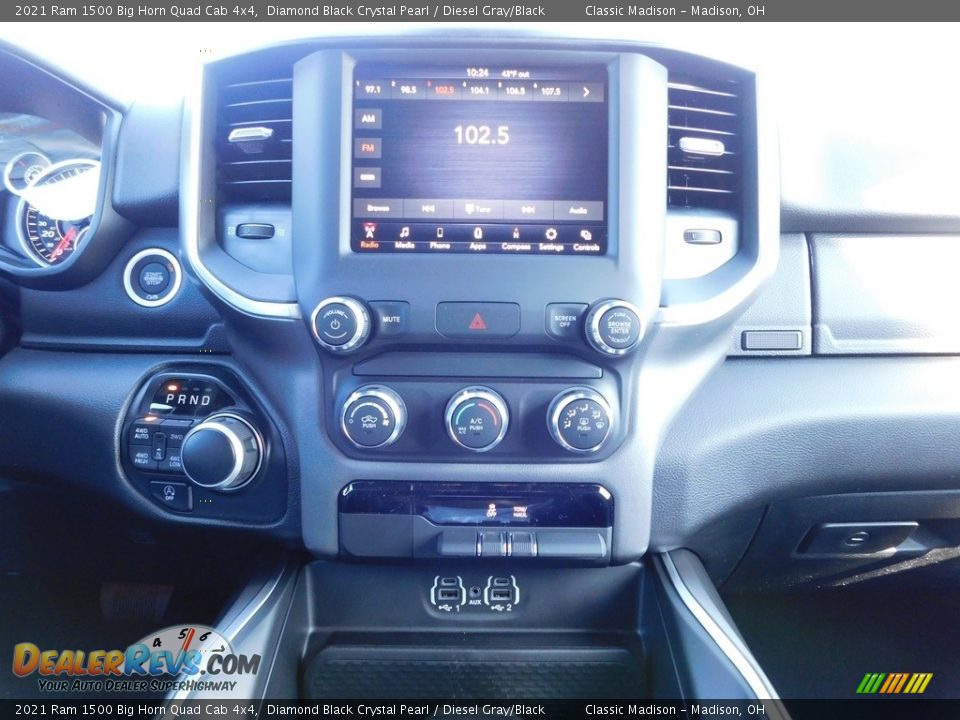 2021 Ram 1500 Big Horn Quad Cab 4x4 Diamond Black Crystal Pearl / Diesel Gray/Black Photo #12
