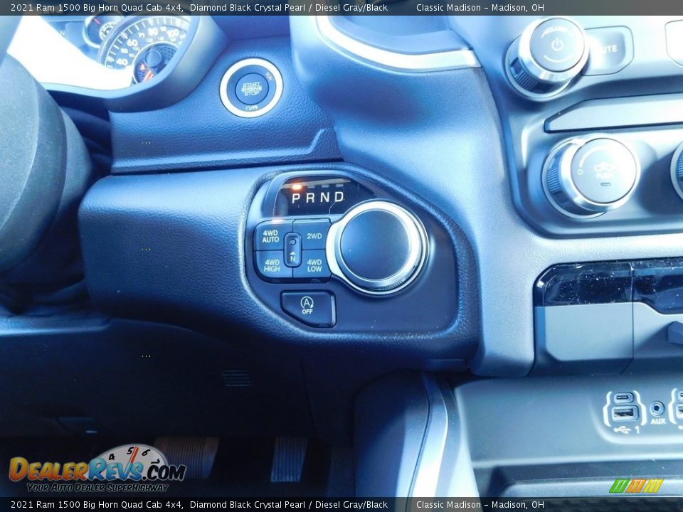 2021 Ram 1500 Big Horn Quad Cab 4x4 Diamond Black Crystal Pearl / Diesel Gray/Black Photo #13