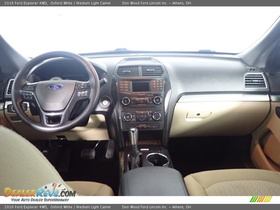 2016 Ford Explorer 4WD Oxford White / Medium Light Camel Photo #25