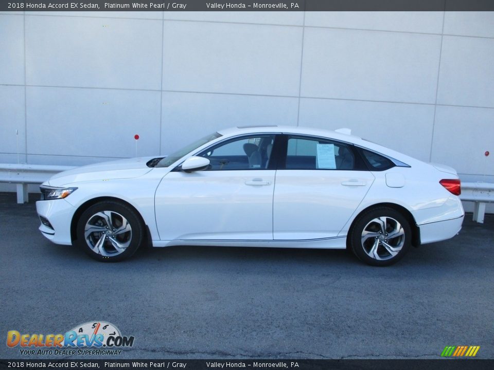 2018 Honda Accord EX Sedan Platinum White Pearl / Gray Photo #2