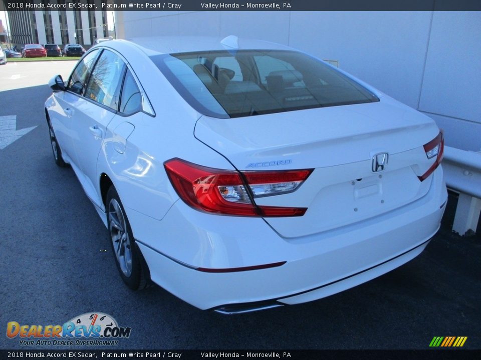 2018 Honda Accord EX Sedan Platinum White Pearl / Gray Photo #3