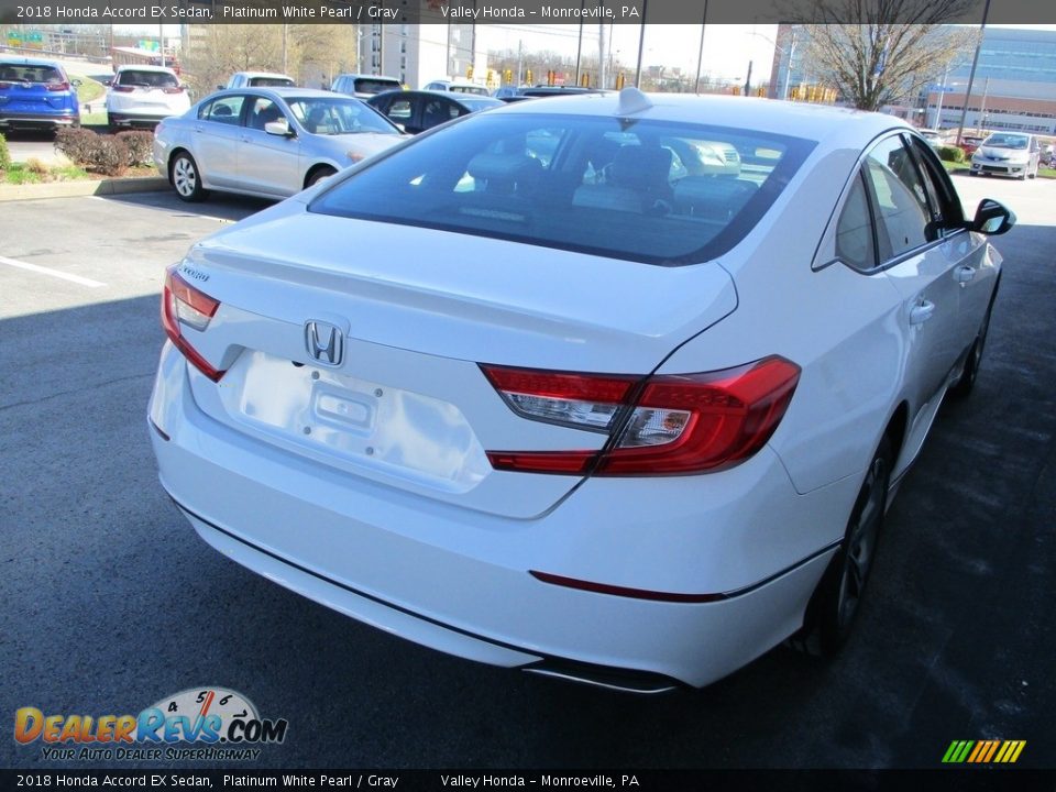 2018 Honda Accord EX Sedan Platinum White Pearl / Gray Photo #5