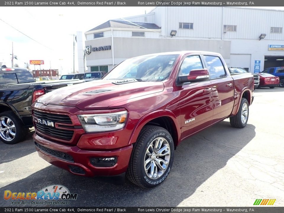 2021 Ram 1500 Laramie Crew Cab 4x4 Delmonico Red Pearl / Black Photo #1