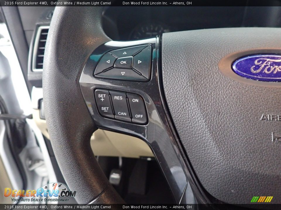 2016 Ford Explorer 4WD Oxford White / Medium Light Camel Photo #30