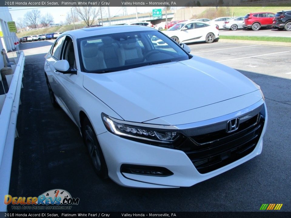 2018 Honda Accord EX Sedan Platinum White Pearl / Gray Photo #7