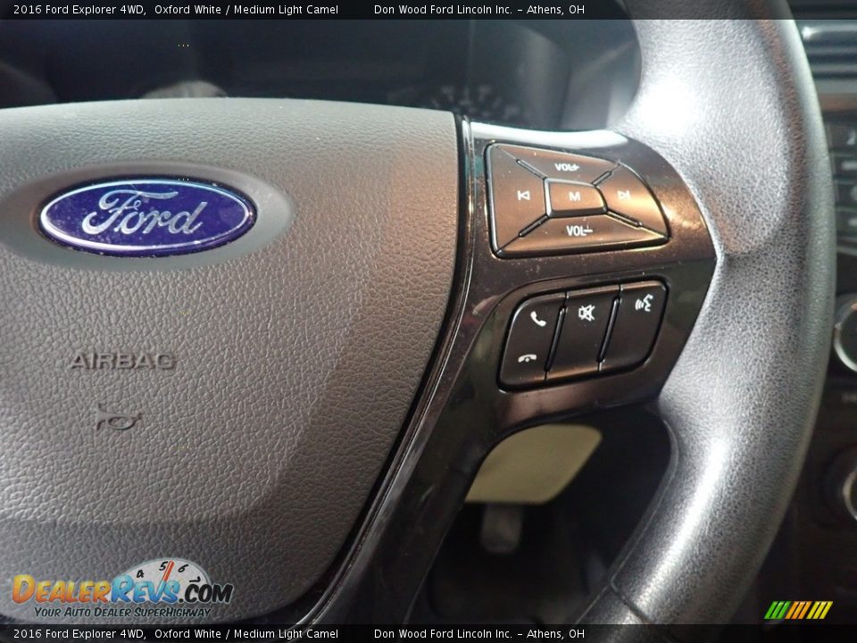 2016 Ford Explorer 4WD Oxford White / Medium Light Camel Photo #31