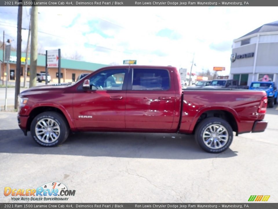 2021 Ram 1500 Laramie Crew Cab 4x4 Delmonico Red Pearl / Black Photo #3