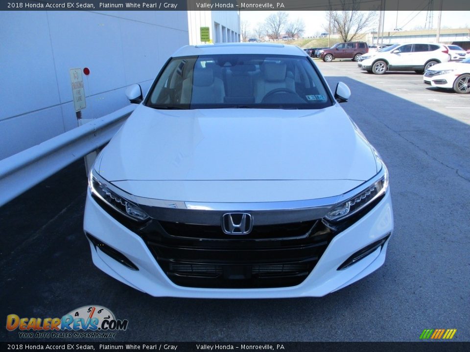 2018 Honda Accord EX Sedan Platinum White Pearl / Gray Photo #8