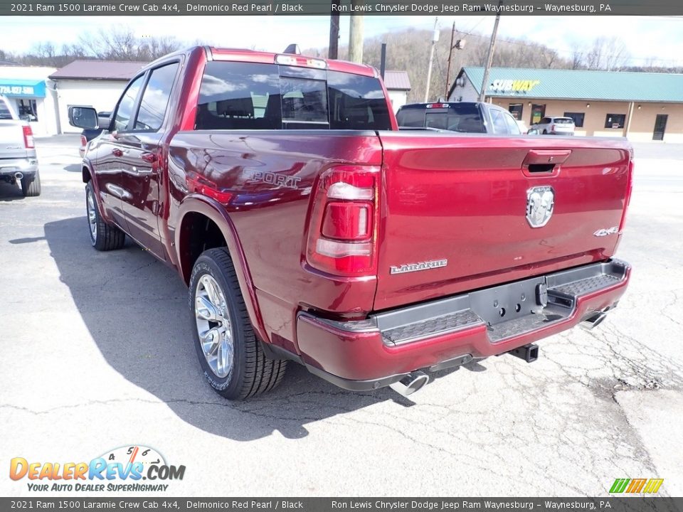 2021 Ram 1500 Laramie Crew Cab 4x4 Delmonico Red Pearl / Black Photo #4