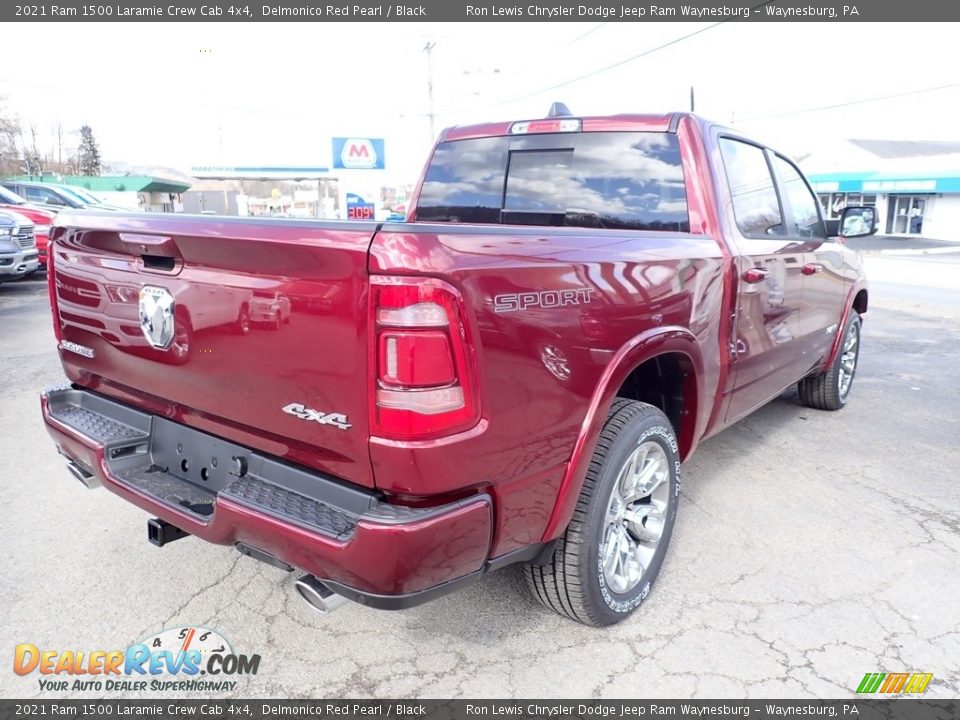 2021 Ram 1500 Laramie Crew Cab 4x4 Delmonico Red Pearl / Black Photo #6