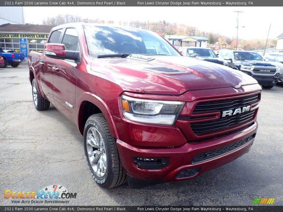 2021 Ram 1500 Laramie Crew Cab 4x4 Delmonico Red Pearl / Black Photo #7