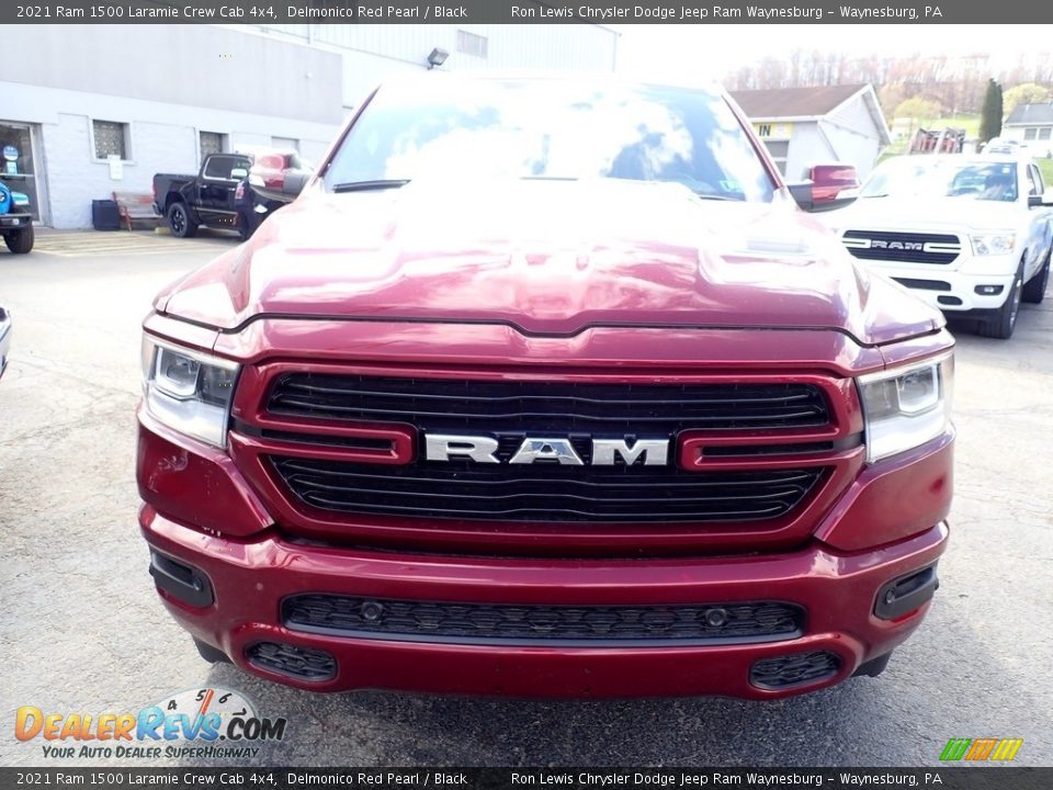 2021 Ram 1500 Laramie Crew Cab 4x4 Delmonico Red Pearl / Black Photo #8