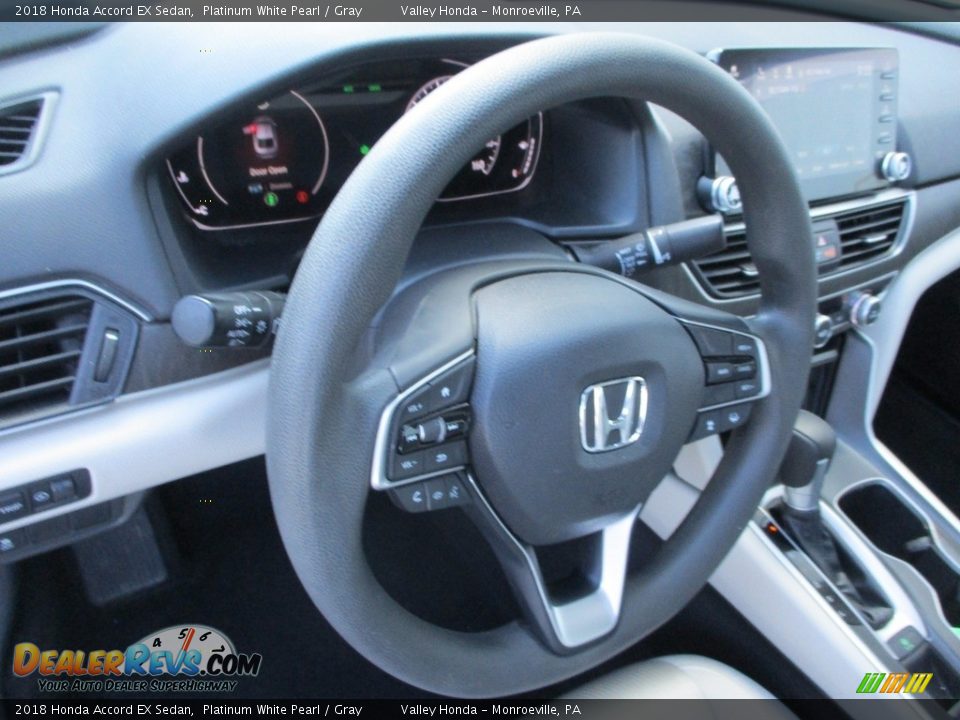 2018 Honda Accord EX Sedan Platinum White Pearl / Gray Photo #14