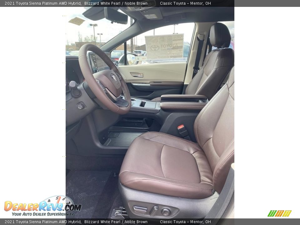 Front Seat of 2021 Toyota Sienna Platinum AWD Hybrid Photo #2