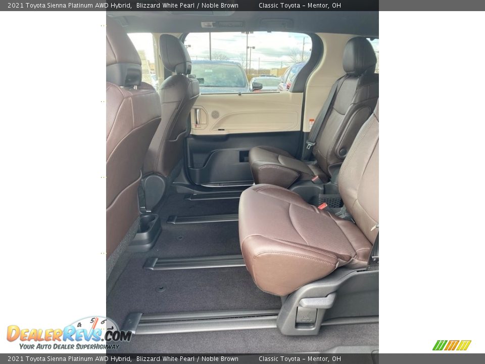 Rear Seat of 2021 Toyota Sienna Platinum AWD Hybrid Photo #3