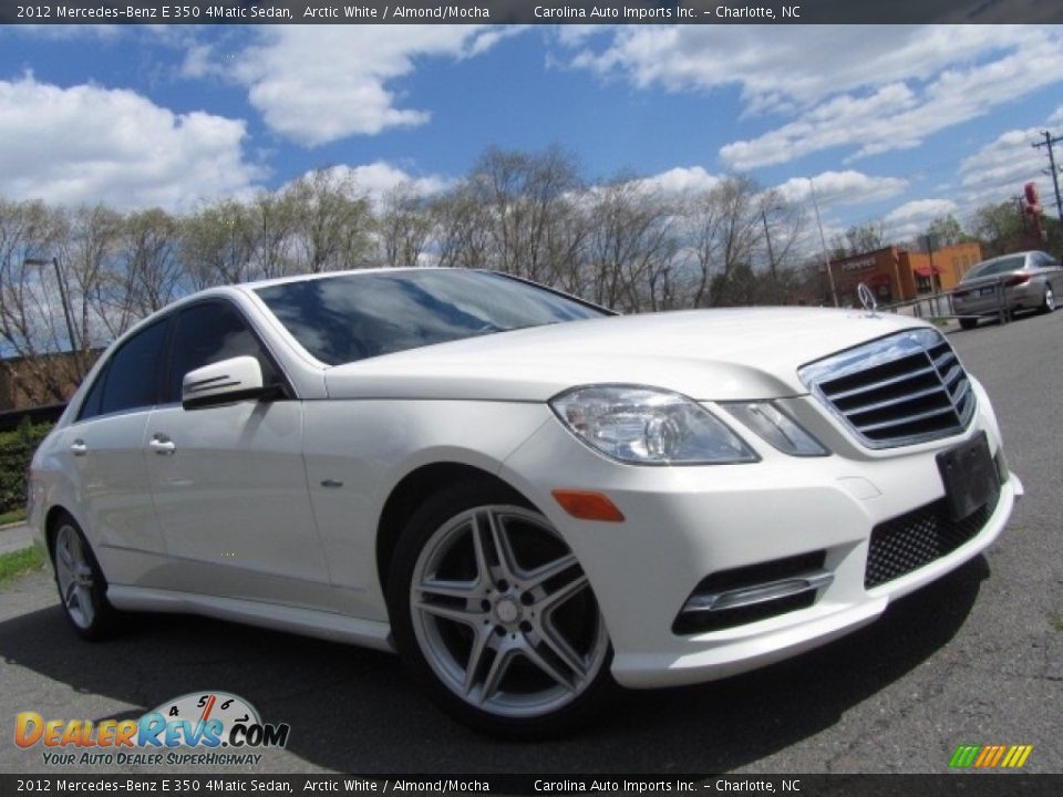 2012 Mercedes-Benz E 350 4Matic Sedan Arctic White / Almond/Mocha Photo #1