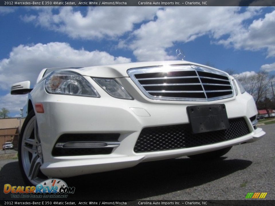 2012 Mercedes-Benz E 350 4Matic Sedan Arctic White / Almond/Mocha Photo #2