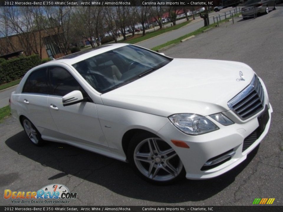 2012 Mercedes-Benz E 350 4Matic Sedan Arctic White / Almond/Mocha Photo #3