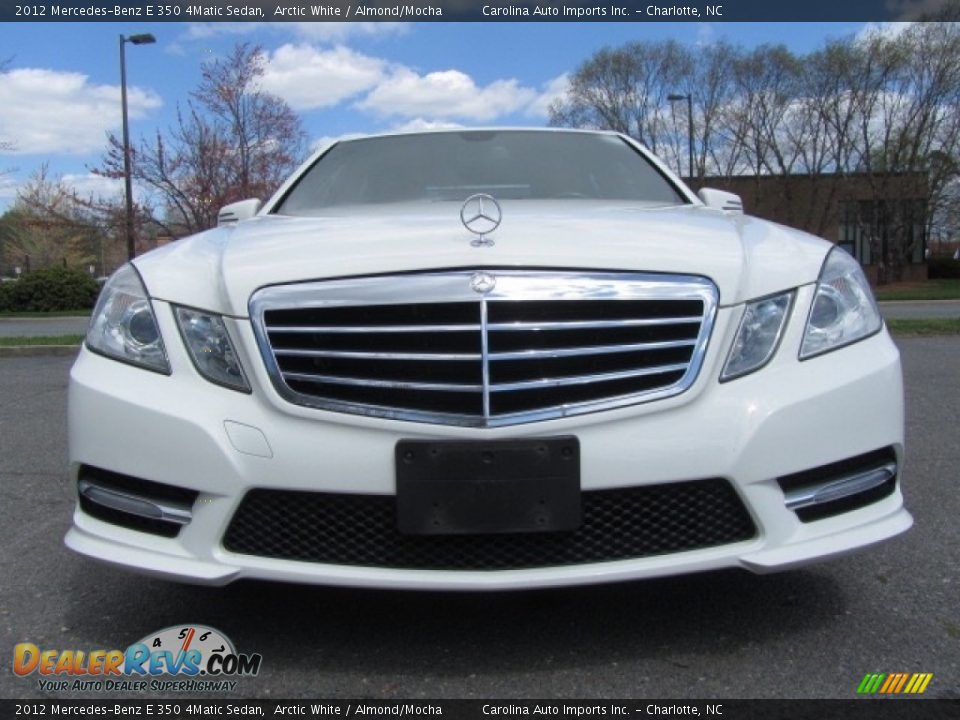 2012 Mercedes-Benz E 350 4Matic Sedan Arctic White / Almond/Mocha Photo #4