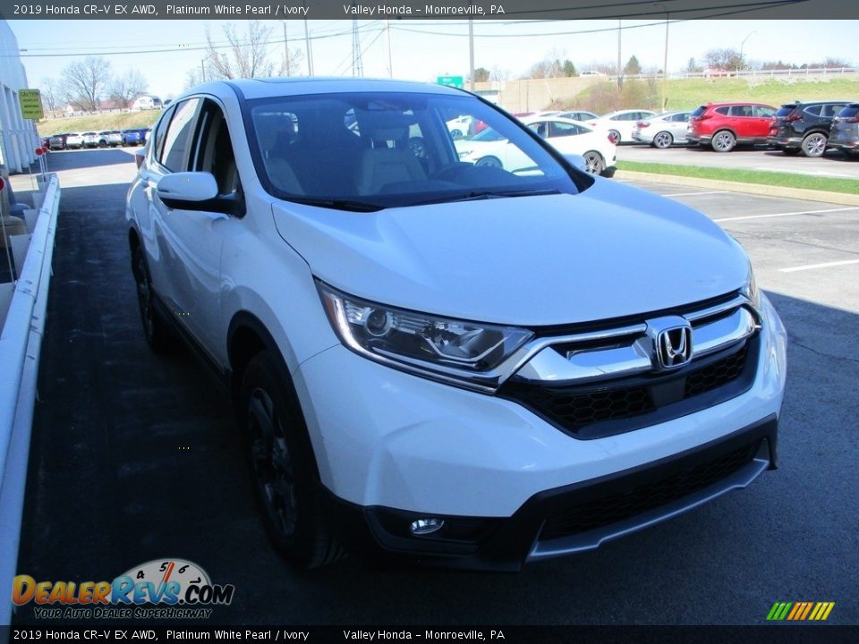 2019 Honda CR-V EX AWD Platinum White Pearl / Ivory Photo #7