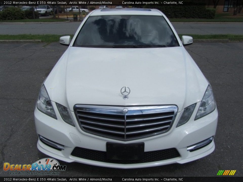 2012 Mercedes-Benz E 350 4Matic Sedan Arctic White / Almond/Mocha Photo #5