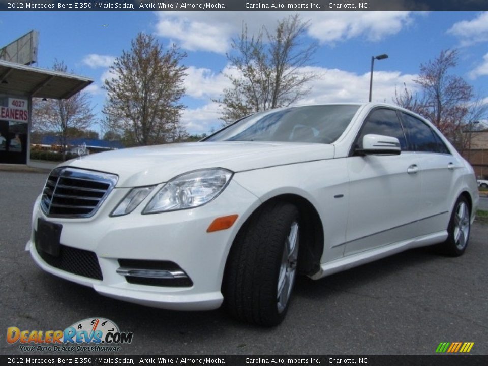 2012 Mercedes-Benz E 350 4Matic Sedan Arctic White / Almond/Mocha Photo #6