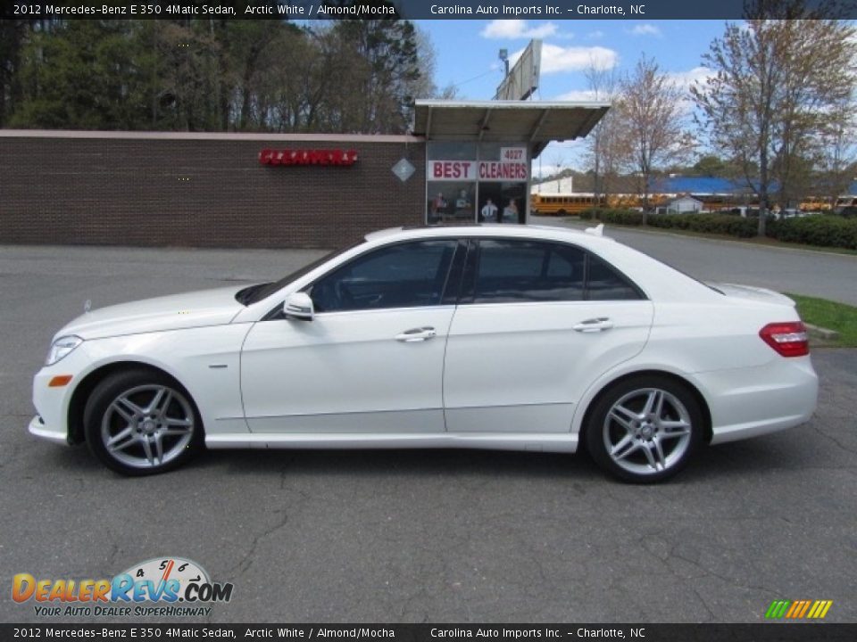 2012 Mercedes-Benz E 350 4Matic Sedan Arctic White / Almond/Mocha Photo #7