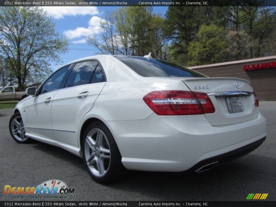 2012 Mercedes-Benz E 350 4Matic Sedan Arctic White / Almond/Mocha Photo #8