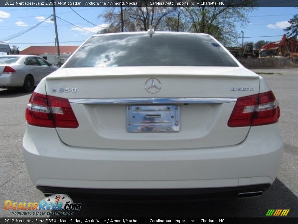 2012 Mercedes-Benz E 350 4Matic Sedan Arctic White / Almond/Mocha Photo #9