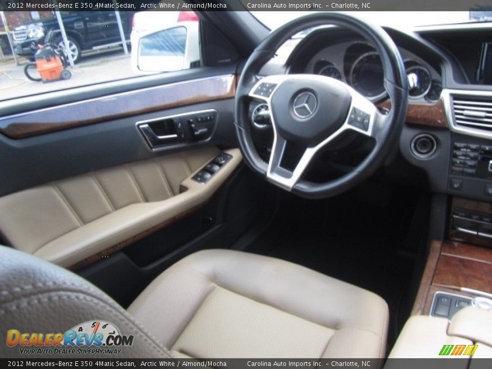 2012 Mercedes-Benz E 350 4Matic Sedan Arctic White / Almond/Mocha Photo #12