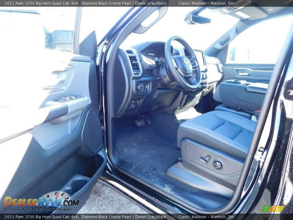 2021 Ram 1500 Big Horn Quad Cab 4x4 Diamond Black Crystal Pearl / Diesel Gray/Black Photo #6