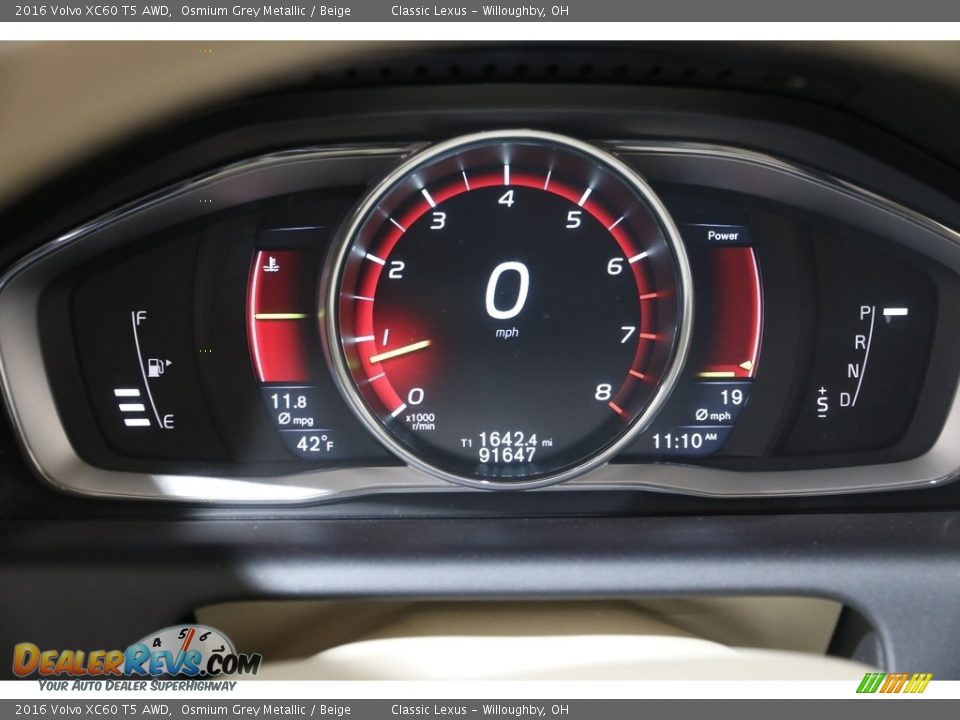 2016 Volvo XC60 T5 AWD Gauges Photo #8