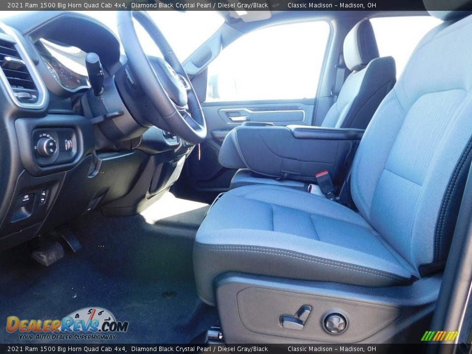 2021 Ram 1500 Big Horn Quad Cab 4x4 Diamond Black Crystal Pearl / Diesel Gray/Black Photo #8