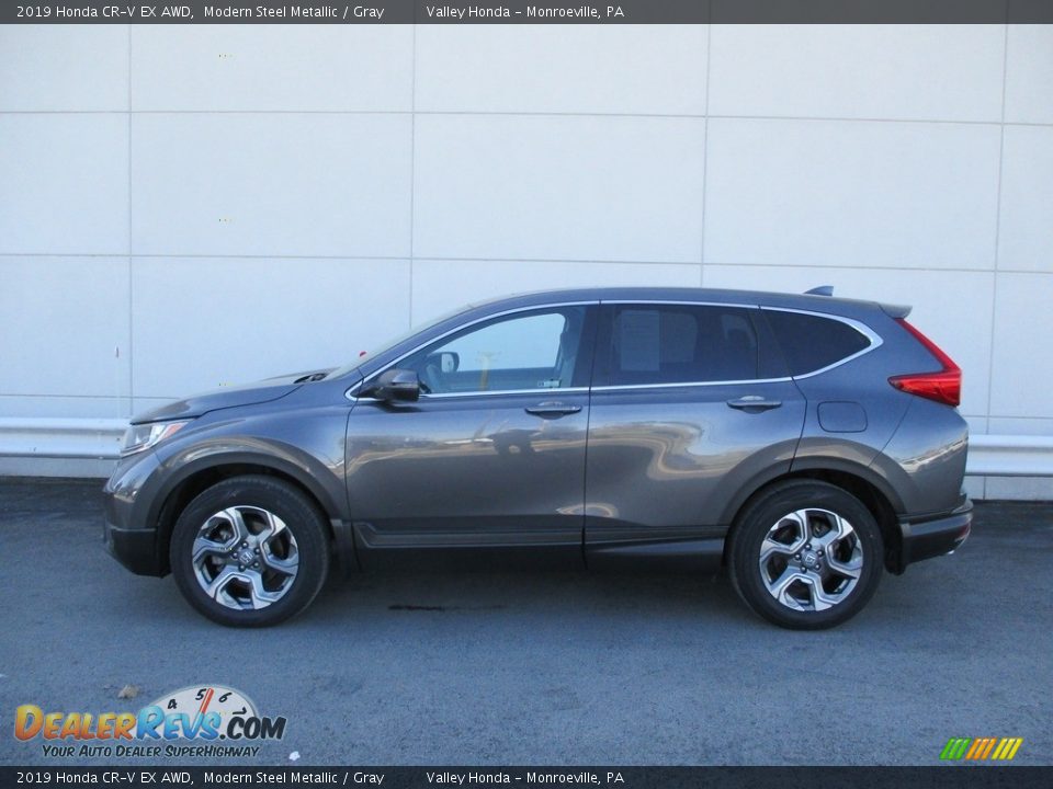 2019 Honda CR-V EX AWD Modern Steel Metallic / Gray Photo #2