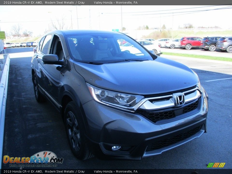 2019 Honda CR-V EX AWD Modern Steel Metallic / Gray Photo #7