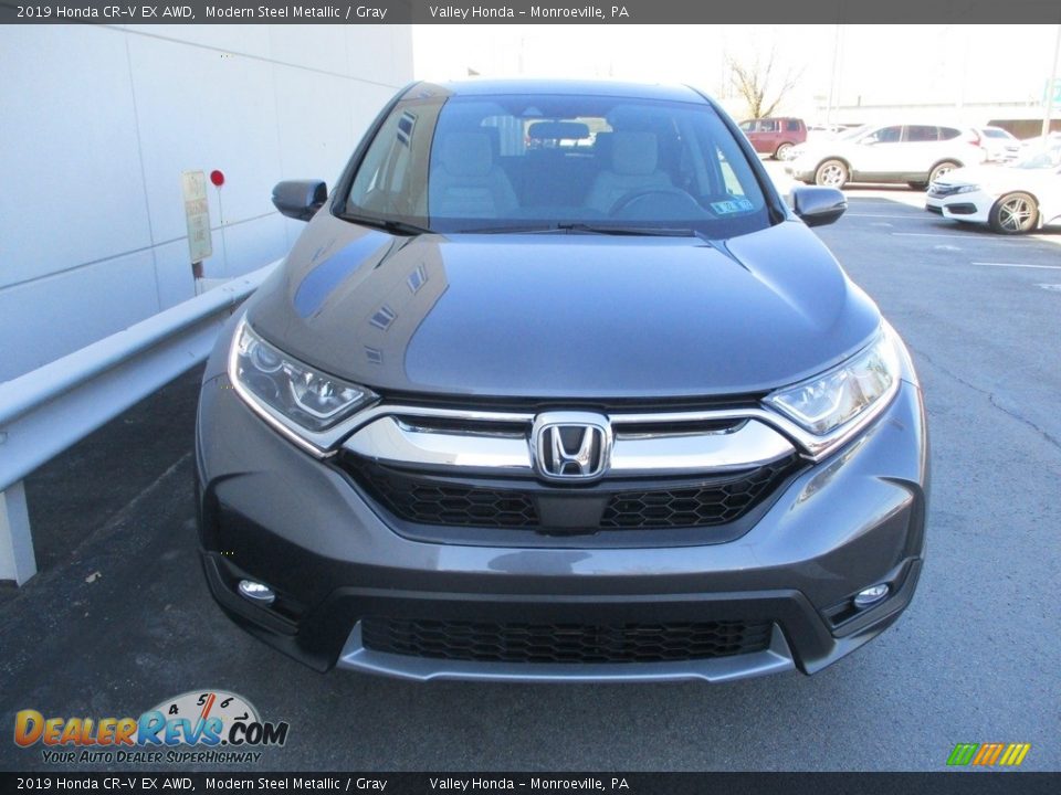 2019 Honda CR-V EX AWD Modern Steel Metallic / Gray Photo #8