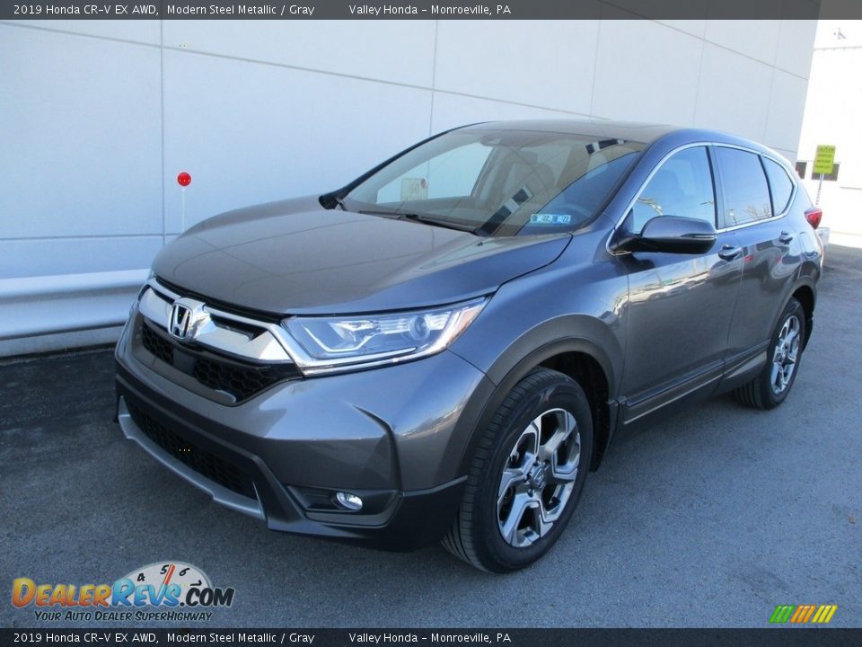 2019 Honda CR-V EX AWD Modern Steel Metallic / Gray Photo #9