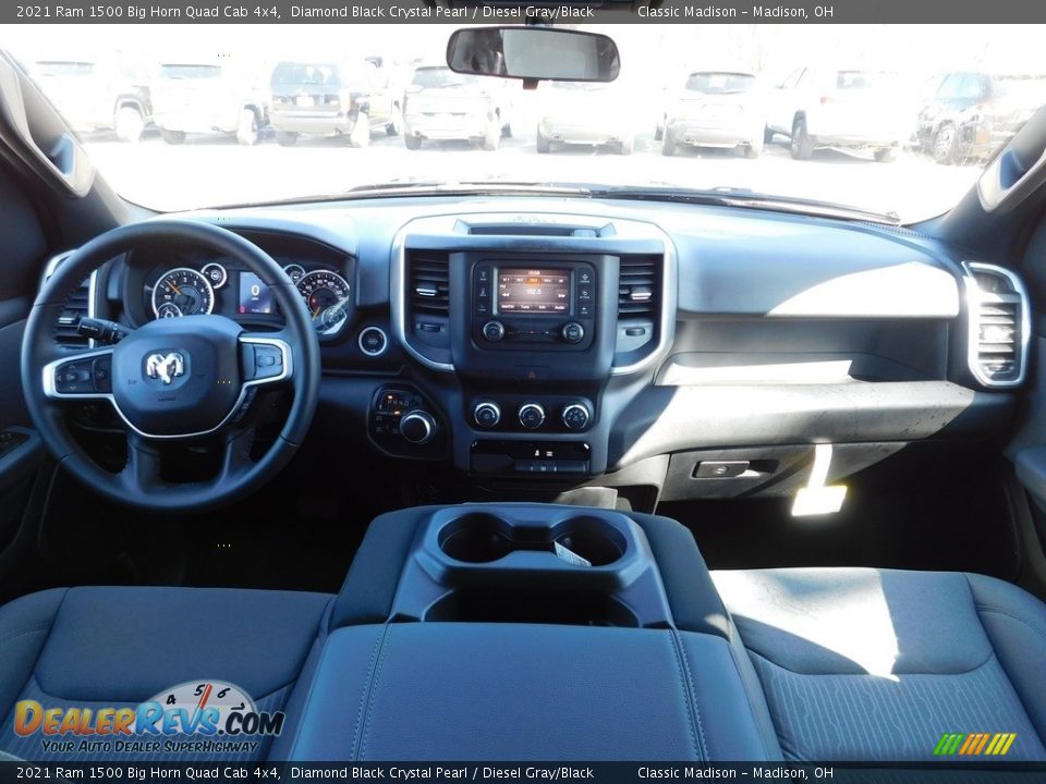 2021 Ram 1500 Big Horn Quad Cab 4x4 Diamond Black Crystal Pearl / Diesel Gray/Black Photo #11