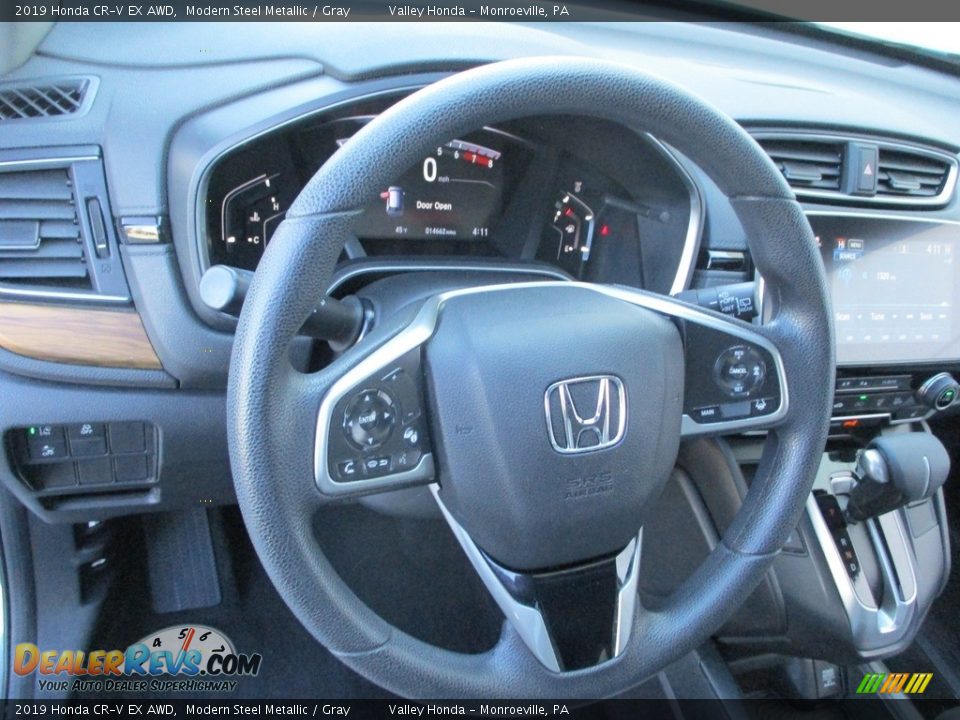 2019 Honda CR-V EX AWD Modern Steel Metallic / Gray Photo #14